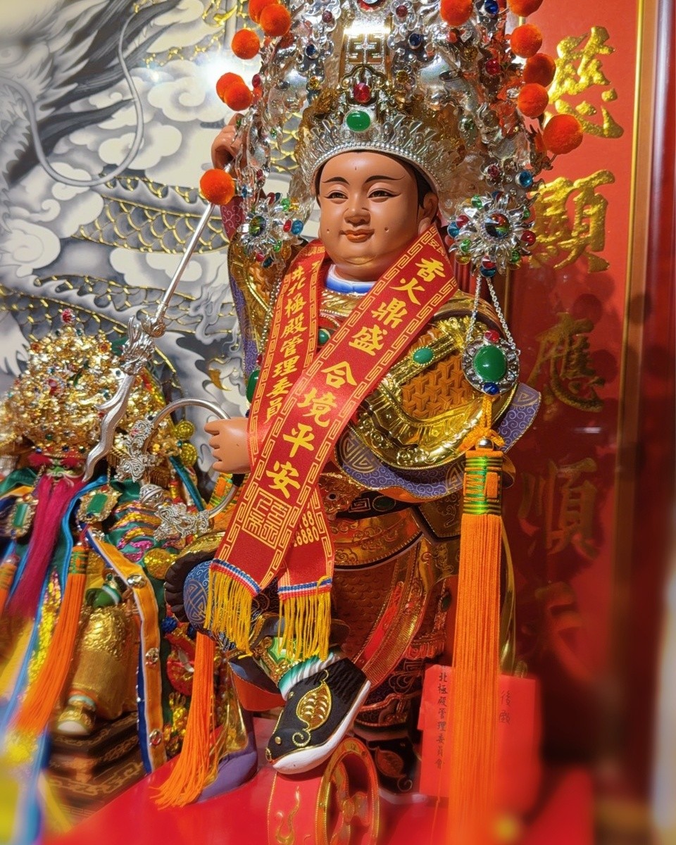 客製 二尺二 太子槍環
#中壇元帥
#純銀兵器
#手鏨蓮花
#雙龍搶珠
